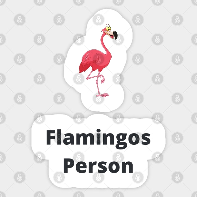 Flamingos Person - Flamingos Sticker by PsyCave